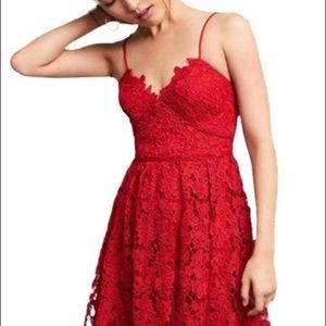 NWT Donna Morgan for Anthropologie Red Lace Dress